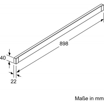 Μετόπη πρόσοψης απορροφητήρα NEFF Z54TH90D1 Μαύρο 90cm